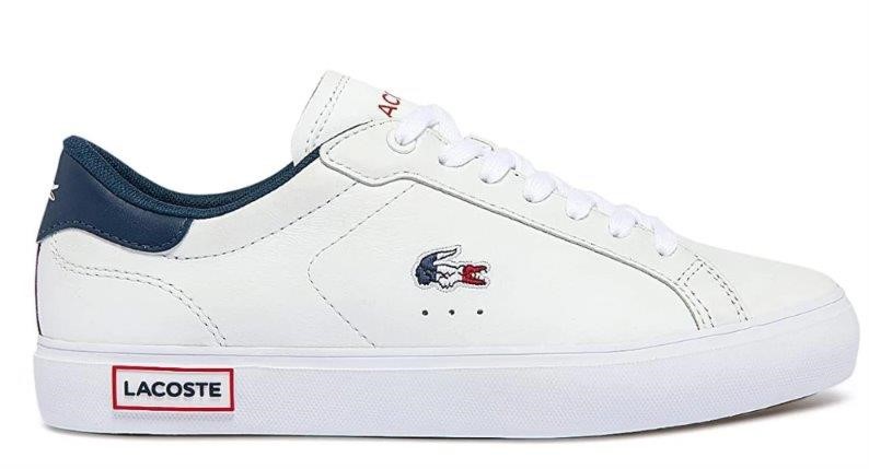 Lacoste Womens Powercourt TRI22 1 SFA Sneaker White/Navy/Red - EU 39.5/US8