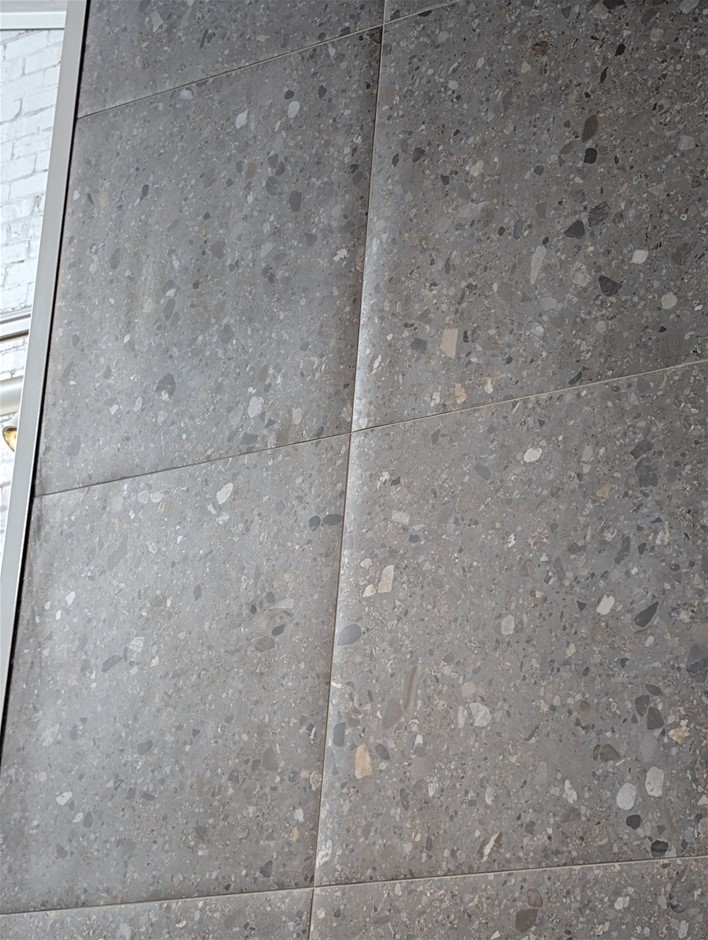 43.2m² of Factory Seconds Dark Terrazzo Look Matt Rectified Porcelain Tile