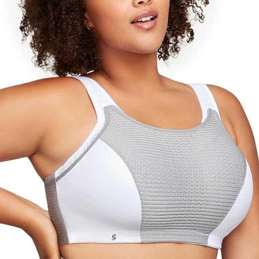 GLAMORISE Women's Full Figure Adjustable Wirefree Sport Bra, Size US 46B/AU