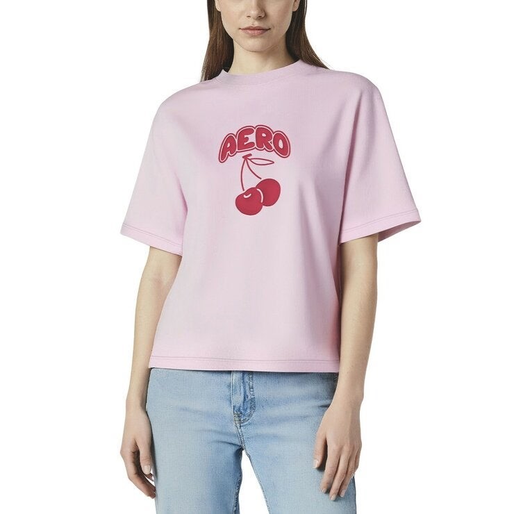 AEROPOSTALE Women's Tee, Size L, 100% Cotton, Pink.