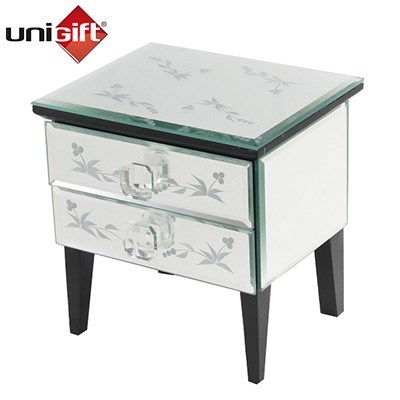 UniGift Mirror Jewellery Box 2 Drawers O