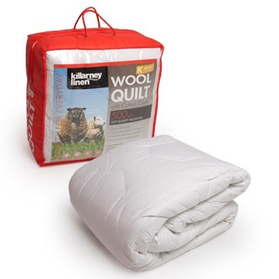 Killarney Linen 500GSM King Bed Wool Qui