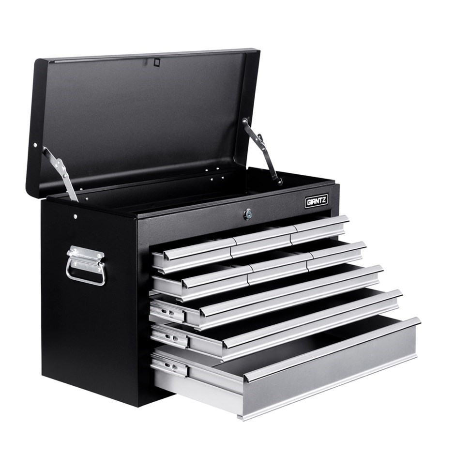 Giantz 9 Drawer Mechanic Tool Box Storage - Black & Grey