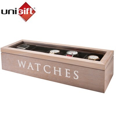 UniGift Vintage Wooden Watches Box - Nat