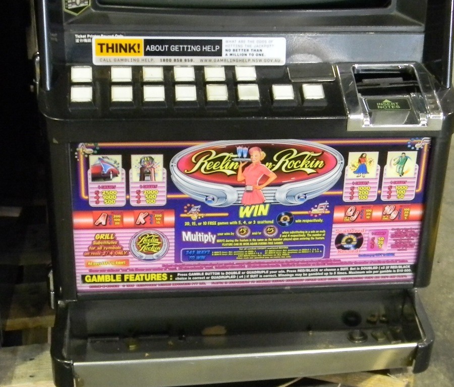 Poker Machine, Aristocrat, Model MK5 Series II, `Reelin `n` Rockin