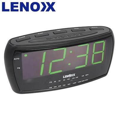Lenoxx Alarm Clock Radio w AM/FM Radio &