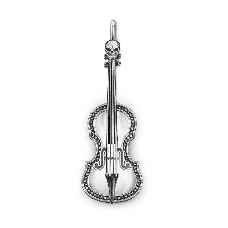 THOMAS SABO Violin Skull Enamel Pendant 