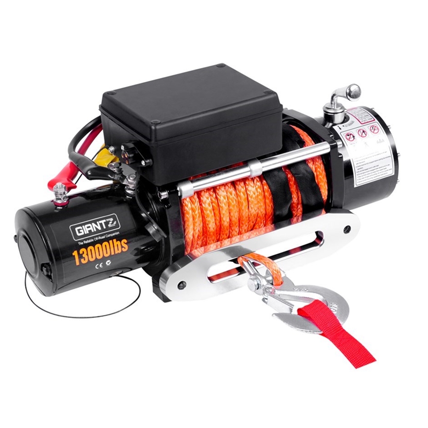 Buy 12V 13000 LBS Wireless Synthetic Rope Electric Winch Grays Australia