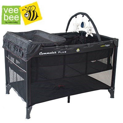 Vee Bee Commuter Cot Plus Black