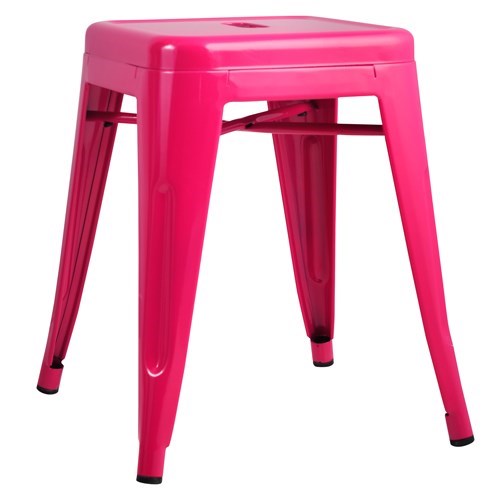 4x Replica Tolix Bar Stool 46cm - Pink
