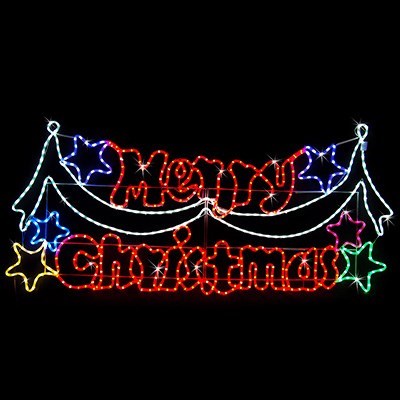 Neon LED ''Merry Christmas'' Rope Light 