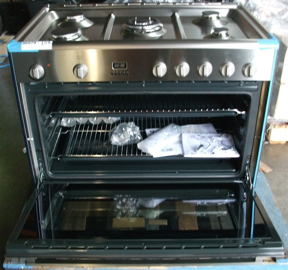Omega 90cm Freestanding Dual Fuel Cooker Model OF901XZ Auction
