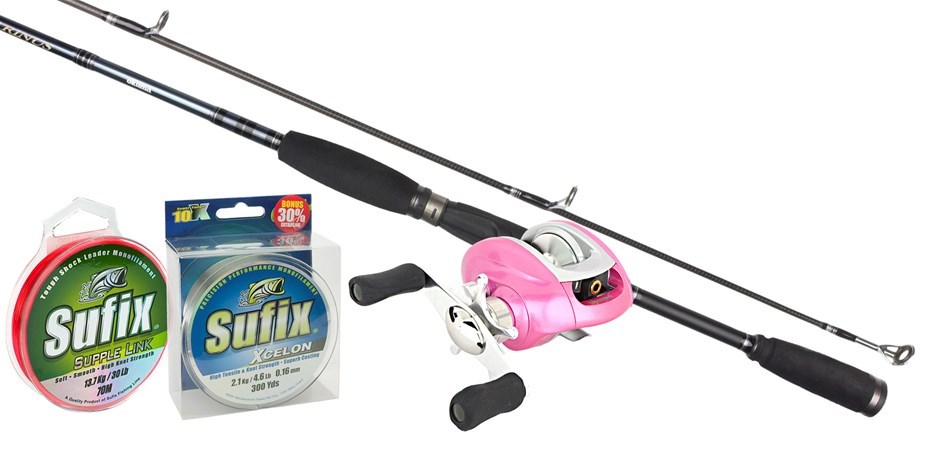 Okuma Calyn Pink Low Profile Baitcast Co