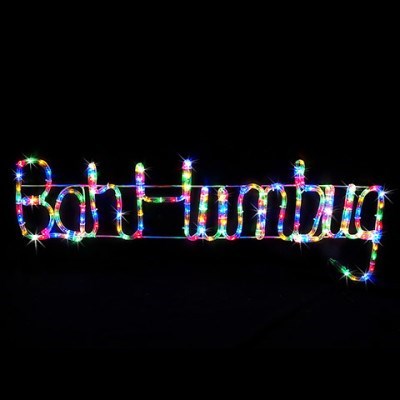 LED ''Bah Humbug'' Rope Light Christmas 
