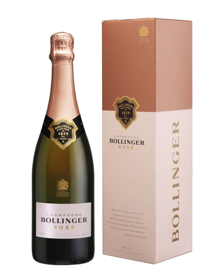 Bollinger Rosé NV (6 x 750mL Giftboxed),