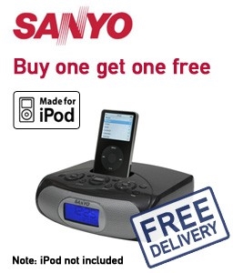 Sanyo Clock Radio with iPod Dock - Buy O