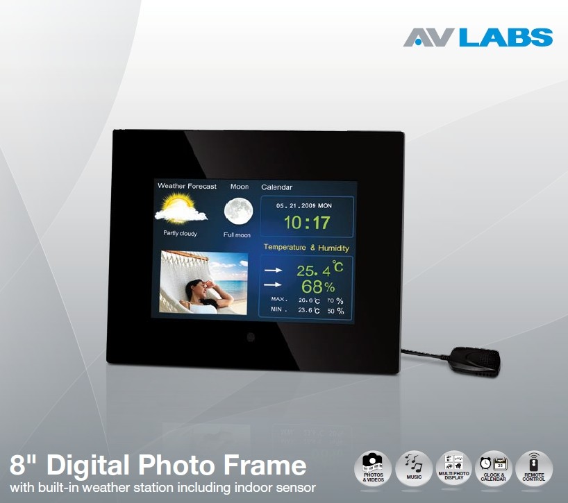 AvLabs 8 Inch Digital Photo Frame with B