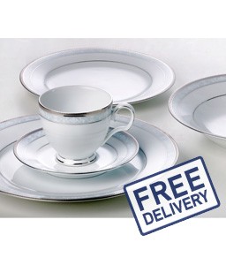 Noritake Hampshire Platinum 20 Piece Din