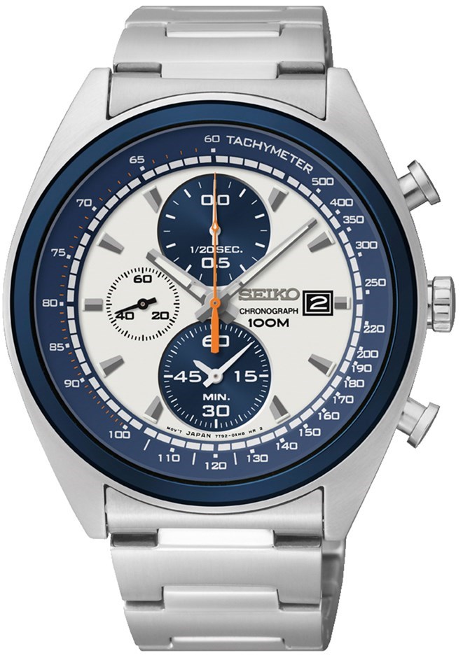 Seiko Mens Stainless Steel Chronograph W