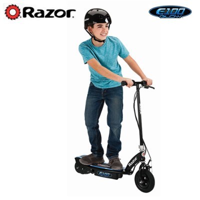 Razor E100 Glow Electric Scooter - Black