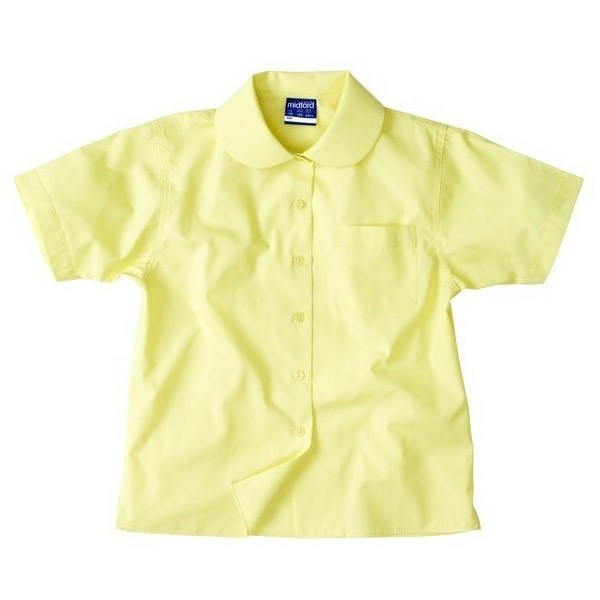 Midford Girls Short Sleeve Peter Pan Shi