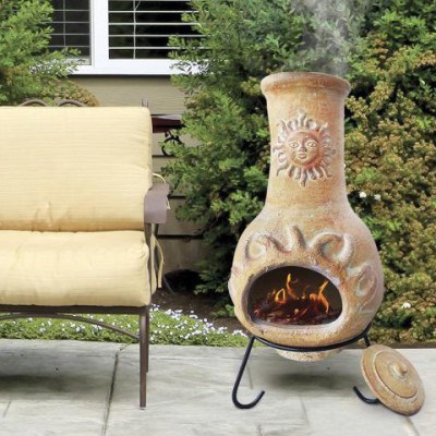 Flame Design Clay Chiminea