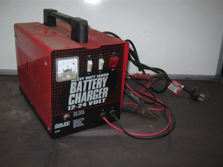 Arlec Heavy Duty 12v 24v Battery Charger, Model BC58, 240v Plug In