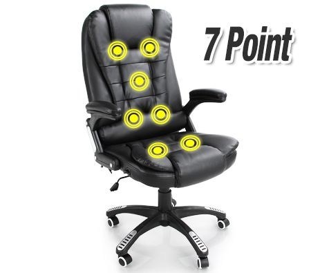 Black PU Leather Office Massage Chair