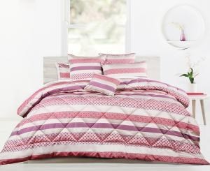 6 Pc Hyatt Pink Jacquard Comforter Set -