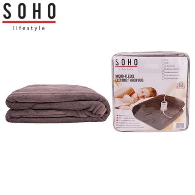 Soho Micro-Fleece Electric Throw Rug - G