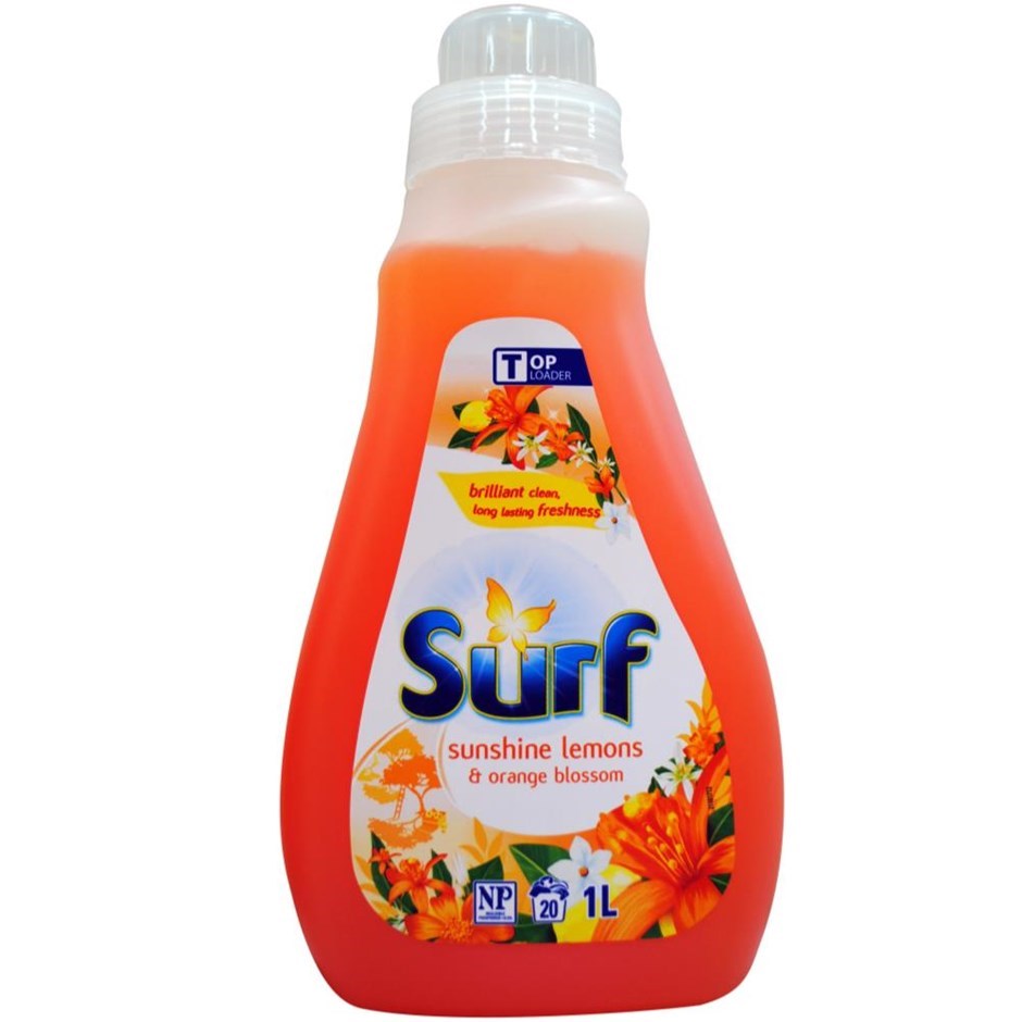 6 x Surf 1L Laundry Liquid Top Loader Su