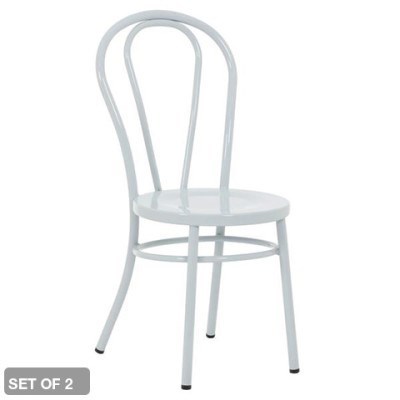 Set of 2 Replica Thonet Metal Chairs - W