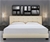 Italian Design Alexis Double Size Light Beige White Wooden Bed Frame
