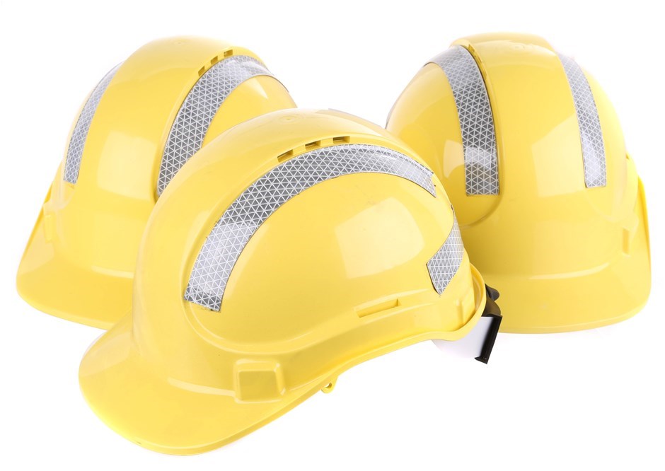 3 x UNISAFE Hard Hats, Side Vented, Reflective Tape, Yellow. Buyers