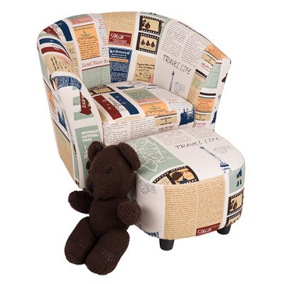 Childrens Tub Chair with Ottoman - Phone