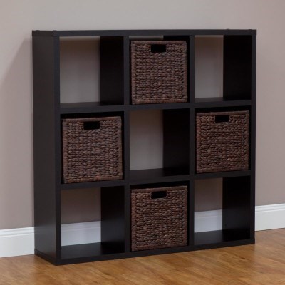 9 Cube Storage Shelf - Black