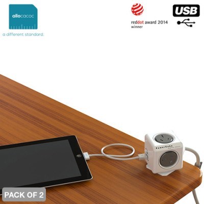 Allocacoc PowerCube Extended w USB - 3m 