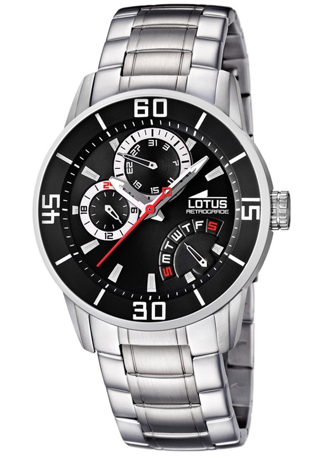 Lotus Retrograde Mens Day & Date 24 Hour