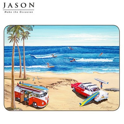 Jason Set of 6 Placemats - Surfing Desig