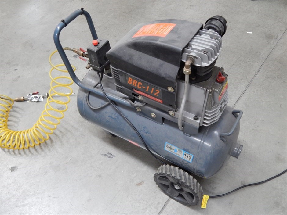 Air Compressor Black Ridge model BRC112; 240v plugin electric motor moun Auction (0002