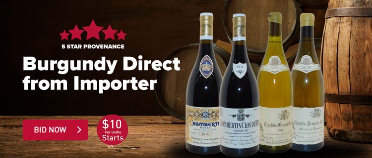 5 Star Provenance - Burgundy Direct from Importer
