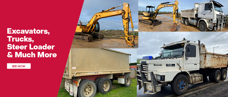 Mostly Unreserved Excavators, Trucks & Much More