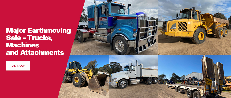 Major Earthmoving Sale - Trucks, Machines and Attachments