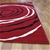 Modern Circles Red Black White 230x160cm