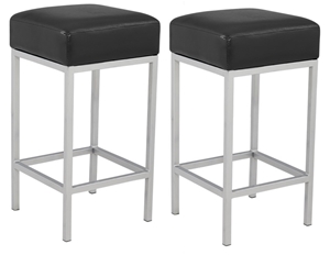 2x PU Leather Bar Stools Kitchen Chairs 
