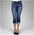 Jag Womens Mid Rise Turn Up Crop Jeans