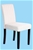 2 x White Stripe Fabric Palermo Dining Chairs
