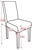 2 x White Stripe Fabric Palermo Dining Chairs