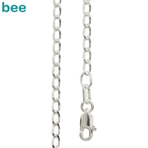 Bee Silver Curb Link Bracelet