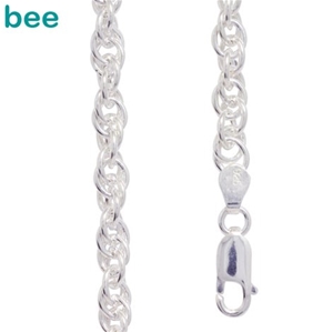 Bee Sterling Silver double curb necklace